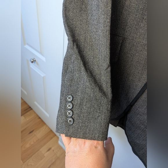 LAUREN RALPH LAUREN Women Blazer Size 8 100% Wool Brown Color Long Sleeve - Picture 5 of 13